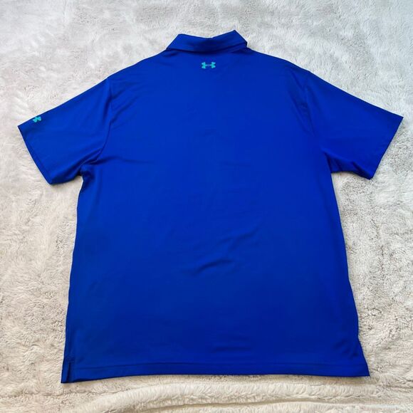 Under Armour HeatGear Loose Polo Shirt Men's Size XL Blue Golf Activewear - Picture 7 of 7